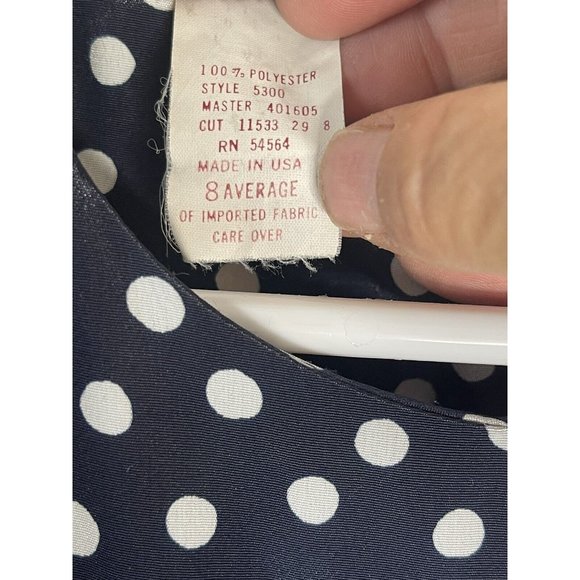 Vtg Pellini 3/4 Sleeve Blue Spotted Midi/maxi Dress Sz 8 Von Bromlett - Picture 6 of 12